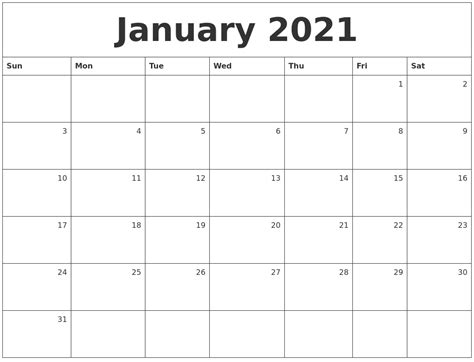 2021 12 Month Printable Calendar Free 2021 12 Month Calendar