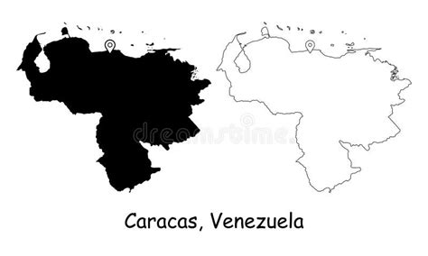 Caracas Venezuela Detailed Country Map With Location Pin On Capital