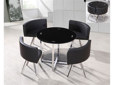 Round Space Saver Dining Table And Chair Set Space Saving Dining