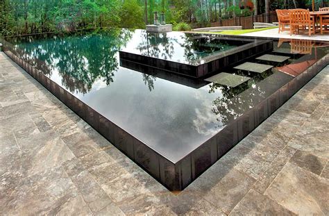 Perimeter Overflow Pools Atlanta Georgia Backyard Pool Designs