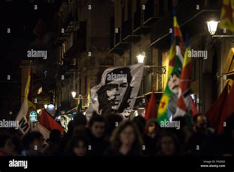 Palermo Italy 12th Dec 2015 Sicilian People March Through The