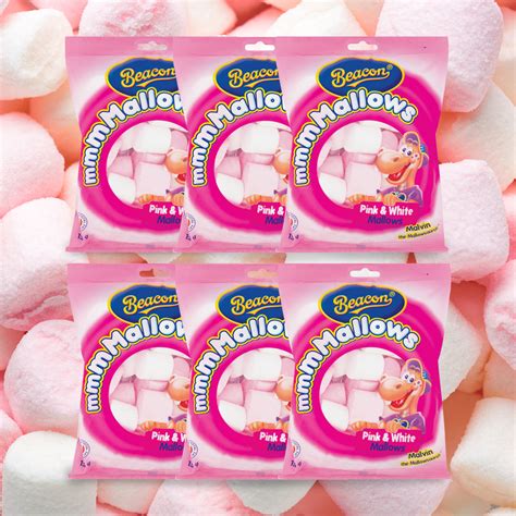 Beacon 6x 150g Pink And White Marshmallows Onedayonly