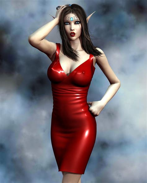 Evinessa Sexy Devil Vamp Elf Red Latex Dress 001 By Evinessa On Deviantart