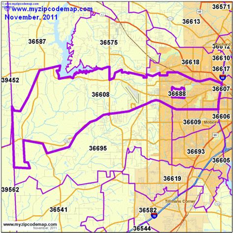 Mobile Al Zip Code Map Map