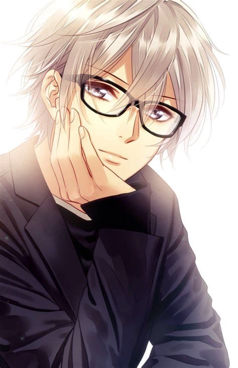 Anime boy glasses boy cool smart Garçon Anime Hot Anime