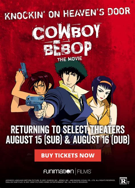 Streaming cowboy bebop anime series in hd quality. 9:30 PM - "Cowboy Bebop: The Movie" 20th Anniversary ...
