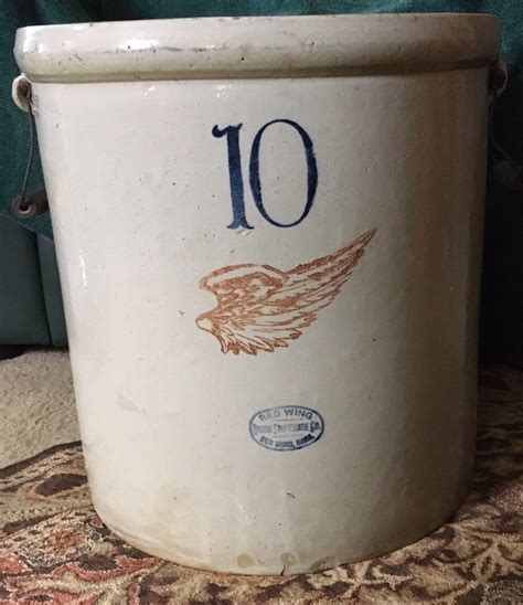 Stoneware 10 Gallon Antique Country Farmhouse Red Wing Crock 38549