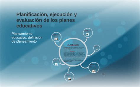 Planificación ejecución y evaluación de los planes educativ by