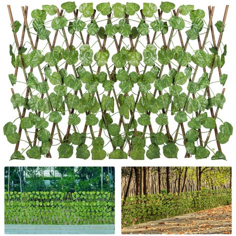 Buy 4 Pack Expandable Artificial Ivy Privacy Screen Fence Retractable