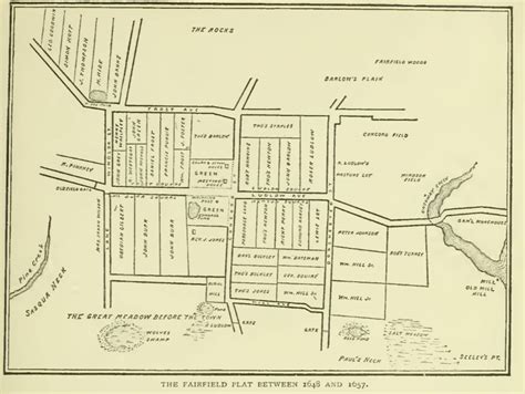 Map Of Fairfield Connecticut Dated 1648 1657 Fromthe History Of