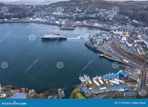Aerial View Over Oban Town In Scotland Editorial Stock Photo Image Of