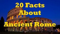 20 Facts About #Ancient Rome - YouTube