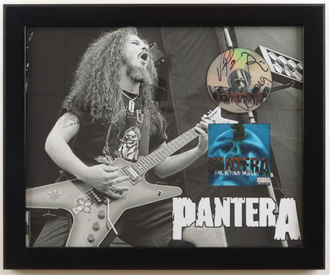 Pantera Custom Framed Cd Display Band Signed By Dimebag Darrell
