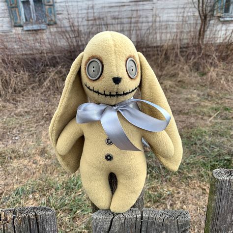Creepy Bunny Plush Toy Rabbit Soft Doll Scary Stuffed Etsy