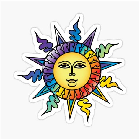 Sun Sticker For Sale By Tngdesigns Redbubble