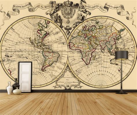 50 Old World Map Murals Wallpaper