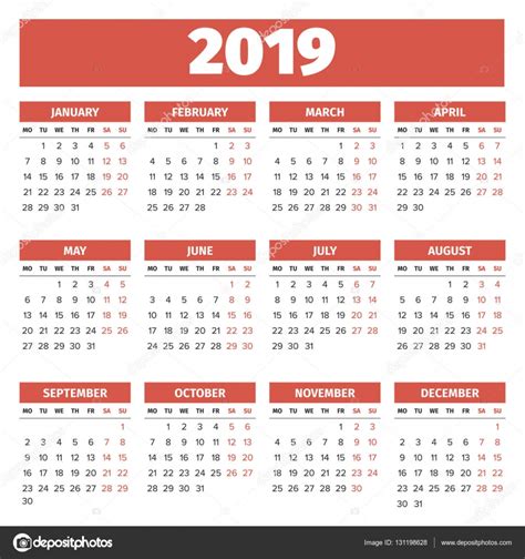 Calendarios 2019 En Imagenes Para Descargar E Imprimir 2019 Calendar Images