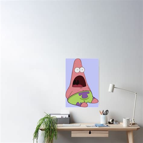 Patrick Surprised Meme Poster For Sale By One Lonely Boy Redbubble