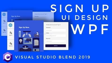 Wpf Tutorial Login Ui Design In Visual Studio Blend 2019