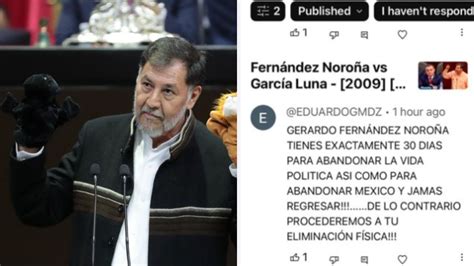 Noroña interpondrá denuncia por amenazas de muerte Ultrafutbolistas