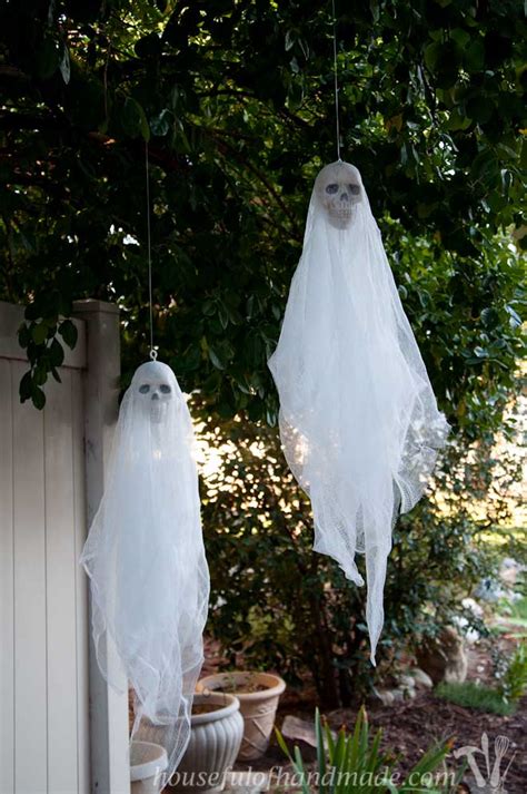 Easy 3 Spooky Skull Ghosts Diy A Houseful Of Handmade