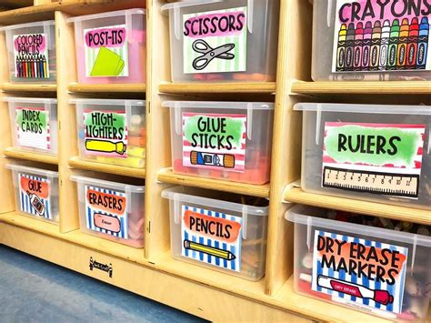 Supply Cubbies Watercolor Classroom Classroom Decor Classroom