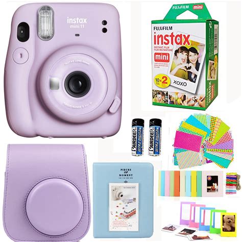 fujifilm instax mini 11 lilac purple camera with fuji instant film twin pack 20 pictures