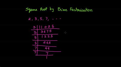 Use this table to find the squares and square roots of numbers from 1 to 100.you can also use this table to estimate the square roots of larger numbers.for instance, if you want to find the square root of 2000, look in the middle column until you find the number that is closest to 2000. Square root by prime factorization method - YouTube