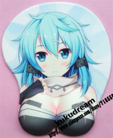 sao 3d mouse pad with wrist rest sinon sexy big breast silicon cartoon mouse mat 3dmp 90 pad