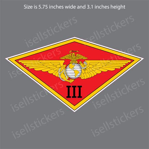 3rd Maw Marine Aircraft Wing Miramar Military Vinyl Bumper Sticker