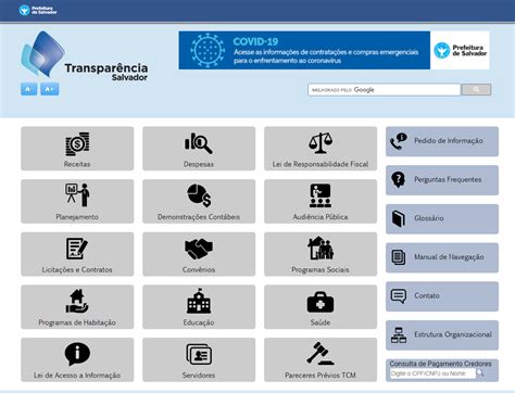 Salvador Ganha Novo Portal Da Transparência