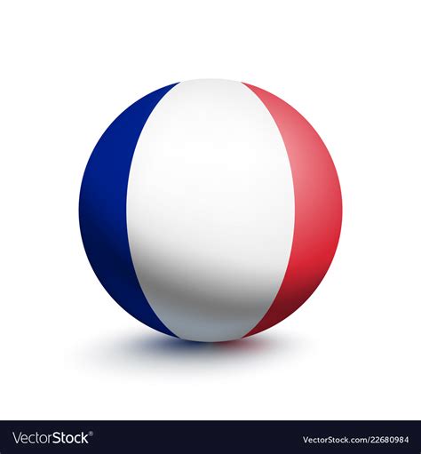 Flag Of France In The Form Of A Ball Royalty Free Vector