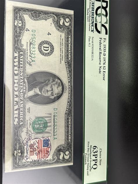Dramatic Error Dollar Bill St Day Issue Postmarked Misaligned Rd Print EBay