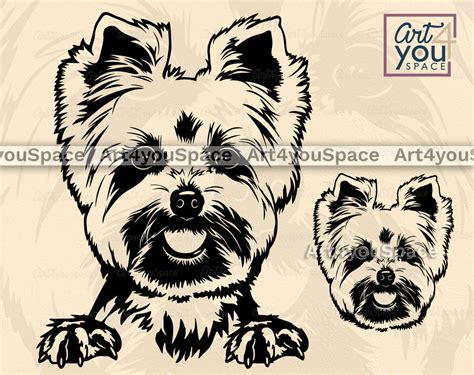 Yorkshire Terrier SVG PNG DXF, Yorkie Clipart, Download, Printable, La