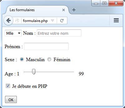 Les formulaires en PHP