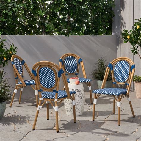 Outdoor French Bistro Chairs Set Of 4 Nh842313 Noble House Furniture
