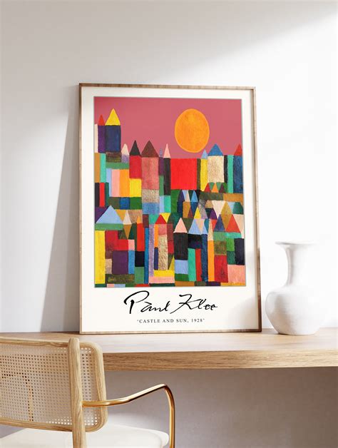 Paul Klee Exhibition Poster Castle And Sun Paul Klee Art Etsy