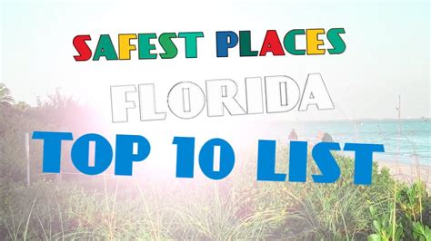 Top 10 Safest Places To Live In Florida 🌴 Youtube