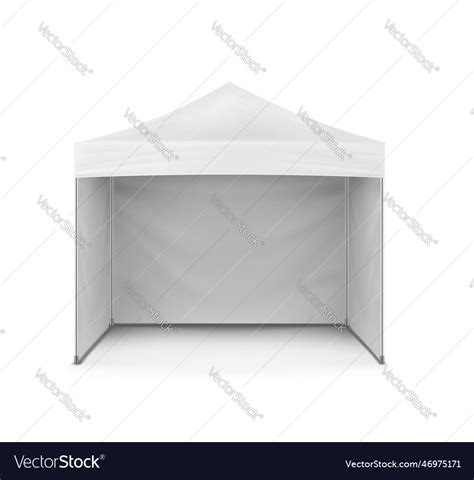 Pop Up Canopy Tent Mockup Exhibition Outdoor Show Vector Image