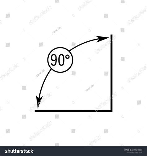 90 Degrees Angle Vector Icon Right Stock Vector Royalty Free