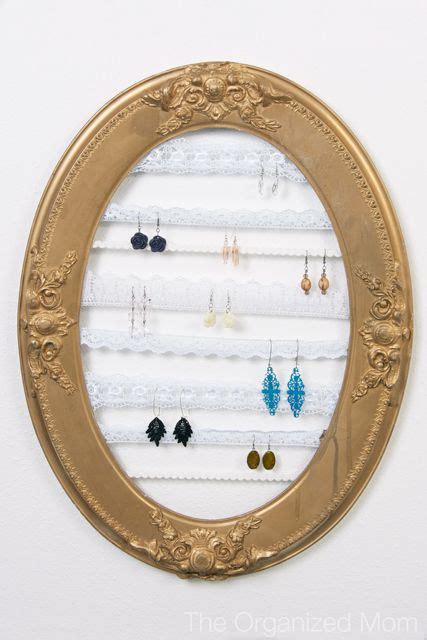 5 Minute Diy Earring Organizer Diy Lace Earrings Diy Jewelry