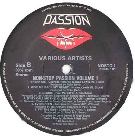 Retro Disco Hi Nrg Non Stop Passion Volume 1 Various [non Stop Hi Nrg Mix] 1983 [passion