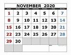 Free Printable Calendar November 2020 Landscape | Month Calendar Printable