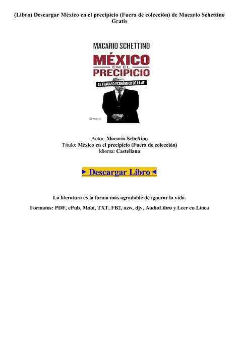 PDF EPUB Gratis México en el precipicio Fuera de colección de
