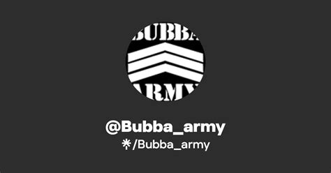 Bubba Army Instagram Facebook Tiktok Twitch Linktree