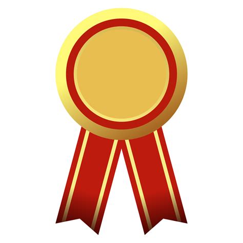 Gold Medal With Red Ribbon 11809100 Png
