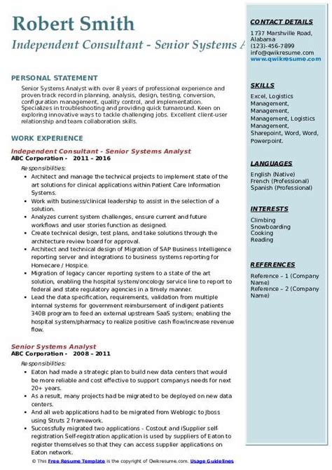 Senior Solutions Architect Resume Samples | QwikResume