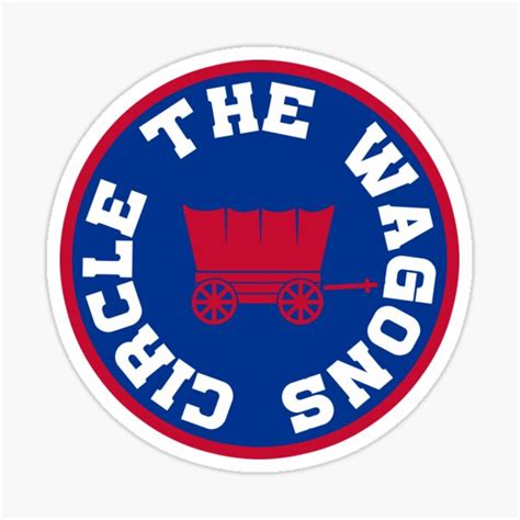Circle The Wagons Blue Sticker By Saturdayac Redbubble