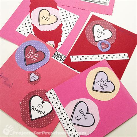 There are so many, we can't even count them all yet! Make your own Valentine cards with free printable art - Projects for Preschoolers