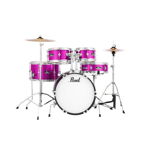 PEARL ROADSHOW JUNIOR 5PC DRUMKIT PINK METALLIC 8X5MT 10X5 5MT 13X8FT 12X4SD 16X10BD INCLUDES